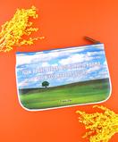 Poetic photography and inspiration quote faux leather pouch-beach
