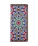 Moroccan print faux leather wallet