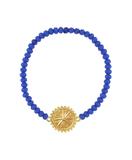 Reversible charm glass beads stretch bracelet-Compass v.s. faith