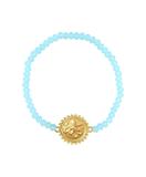 Reversible charm glass beads stretch bracelet-Octopus v.s. powerful