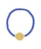 Reversible charm glass beads stretch bracelet-Starfish v.s. wisdom