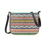 Aztec print vegan faux leather cross body bag