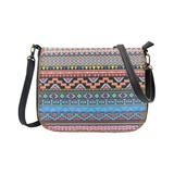 Aztec print vegan faux leather cross body bag