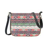 Aztec print vegan faux leather cross body bag