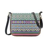 Aztec print vegan faux leather cross body bag