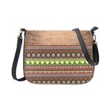 Aztec print vegan faux leather cross body bag