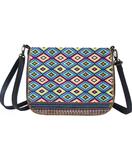Valentina Mexinca print faux leather cross body bag