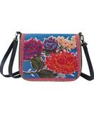 Mexican oilcloth inspired floral print faux leather cross body bag - Mlavi
 - 1