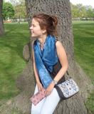 Daniella Mexican oilcloth inspired flora pattern vegan leather cross body bag - Mlavi
 - 3