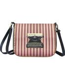 Retro typewriter print faux leather cross body bag - Mlavi
 - 1