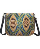 Adinda Ikat print faux leather cross body bag