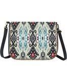 Annisa Ikat print faux leather cross body bag