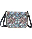 Salma Moroccan print faux leather cross body bag
