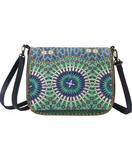 Imane Moroccan print faux leather cross body bag