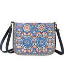 Nada Moroccan print faux leather cross body bag