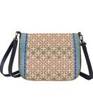Asmaa Moroccan print faux leather cross body bag