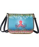 Octopus print faux leather cross body bag
