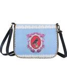 Owl print faux leather cross body bally bag