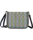 Arzu Turkish print faux leather cross body bag