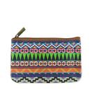 Cancún Aztec faux leather printed pouch
