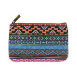 Puerto Aztec faux leather printed pouch