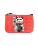 Lucky cat faux leather printed pouch - Mlavi
 - 1