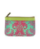 Gabriela Mexican oilcloth inspired floral print faux leather pouch