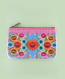 Daniella Mexican oilcloth inspired flora pattern vegan leather pouch - Mlavi
 - 3
