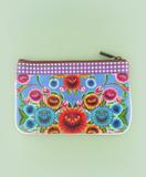 Daniella Mexican oilcloth inspired flora pattern vegan leather pouch - Mlavi
 - 4
