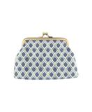 Alya Ikat print faux leather kiss lock frame coin purse