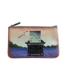 Poetic photography and inspiration quote faux leather pouch-typewriter & rainbow