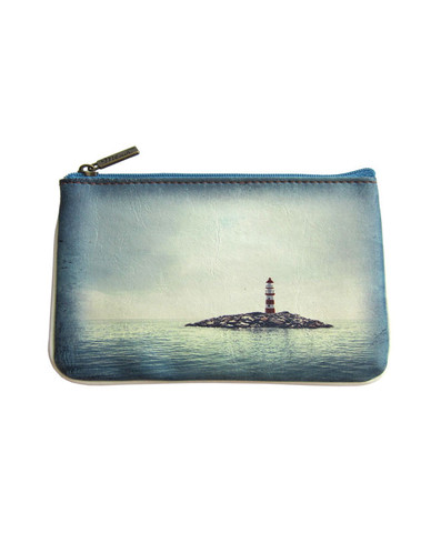 Poetic photography and inspiration quote faux leather pouch-lighthouse - Mlavi
 - 1
