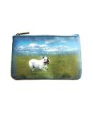 Poetic photography and inspiration quote faux leather pouch- Happy puppy