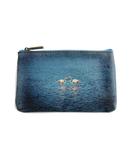 Poetic photography and inspiration quote faux leather pouch- love flamingo