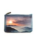 Poetic photography and inspiration quote faux leather pouch-cat & sun rise