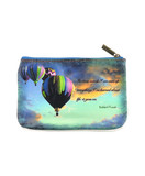Poetic photography and inspiration quote faux leather pouch-long road & hot air balloon - Mlavi
 - 2