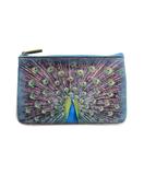Poetic photography and inspiration quote faux leather pouch-peacock