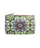 Salma Moroccan print faux leather pouch