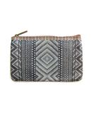 Aya Moroccan print faux leather pouch