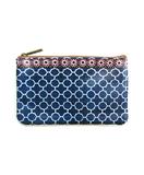 Fatima Moroccan print faux leather pouch