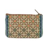 Asmaa Moroccan print faux leather pouch