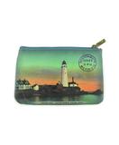 Boston's Lighthouse print faux leather pouch