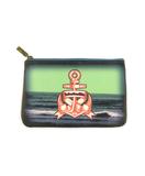 Anchor new england yankee print faux leather pouch