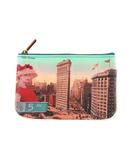 Vintage style New york faux leather pouch-5th Avenue - Mlavi vegan leather