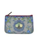 Vintage looking faux leather Paris Eiffel Tower print pouch - Mlavi vegan leather