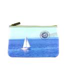 Seattle faux leather pouch-sail boat & whale - Mlavi vegan leather