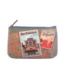 Vintage style San Francisco faux leather pouch-Cable Car