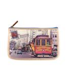 Vintage style San Francisco faux leather pouch-Cable Car