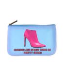 Shoe lovers' fun faux leather pouch-kick ass