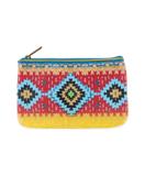 Aydan Turkish print faux leather pouch
